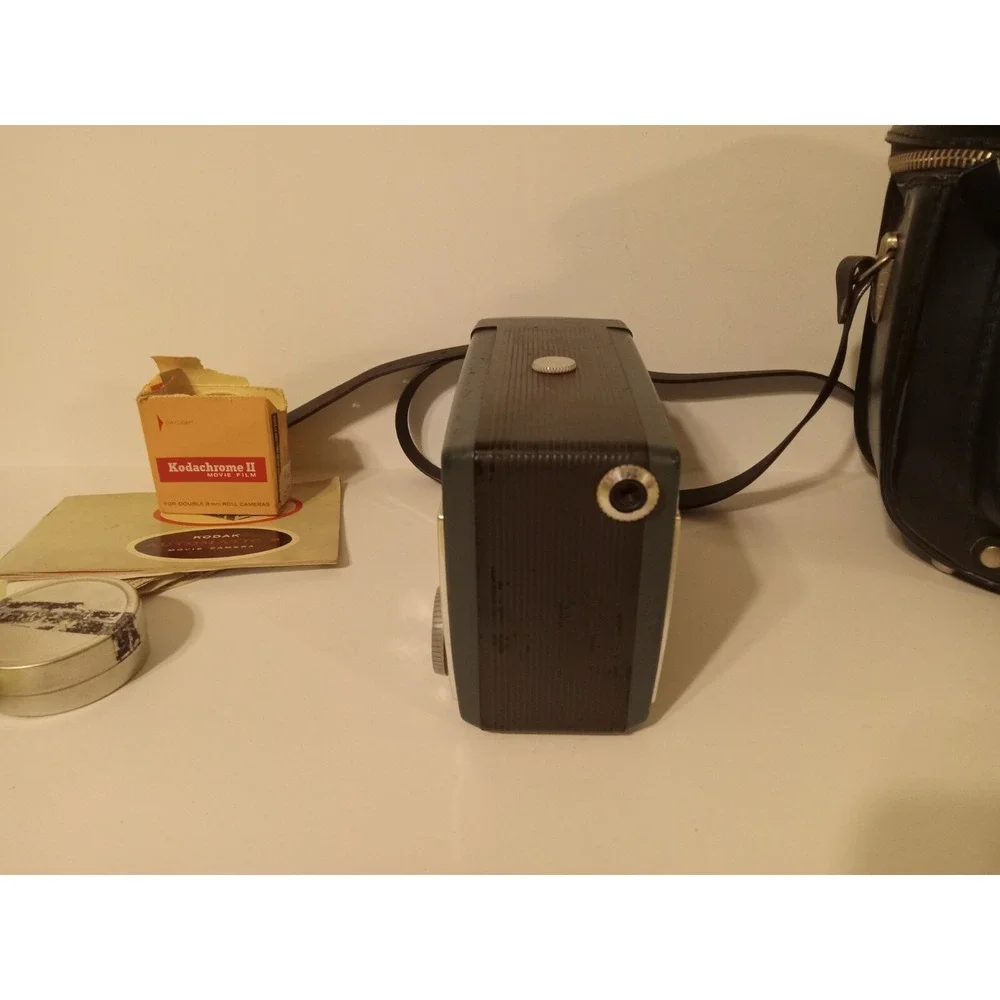 Used Vintage‎ Kodak Automatic 8 Movie Camera with manual film and carrying case.